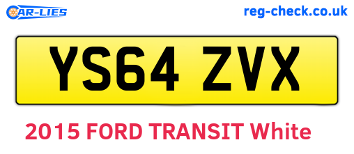 YS64ZVX are the vehicle registration plates.