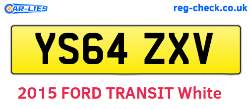 YS64ZXV are the vehicle registration plates.