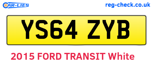 YS64ZYB are the vehicle registration plates.