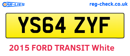 YS64ZYF are the vehicle registration plates.