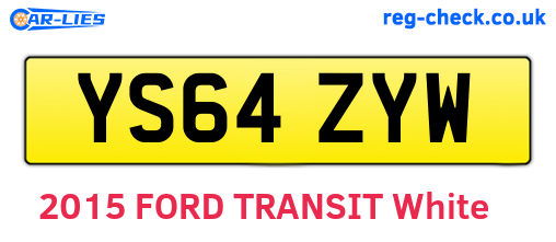 YS64ZYW are the vehicle registration plates.