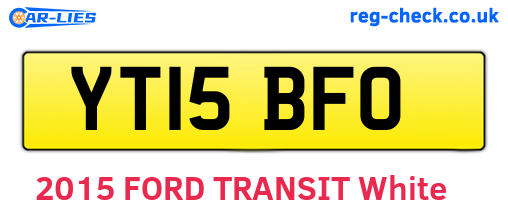 YT15BFO are the vehicle registration plates.