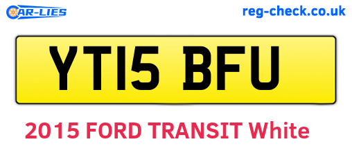 YT15BFU are the vehicle registration plates.