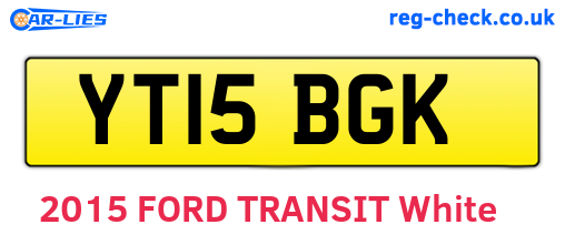 YT15BGK are the vehicle registration plates.