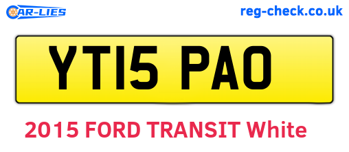 YT15PAO are the vehicle registration plates.