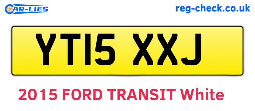 YT15XXJ are the vehicle registration plates.