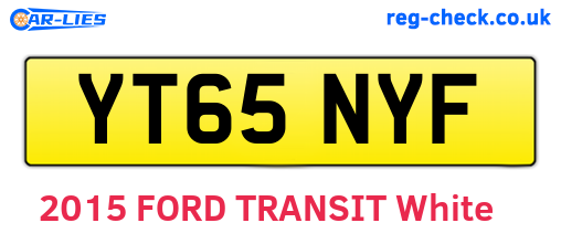 YT65NYF are the vehicle registration plates.