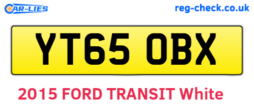 YT65OBX are the vehicle registration plates.
