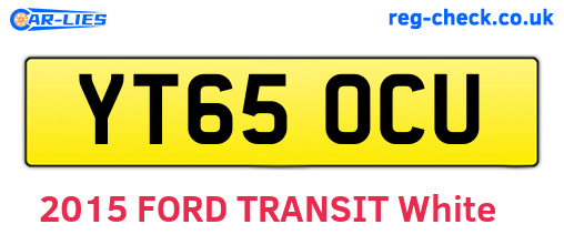 YT65OCU are the vehicle registration plates.