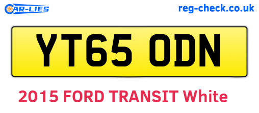 YT65ODN are the vehicle registration plates.