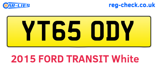 YT65ODY are the vehicle registration plates.