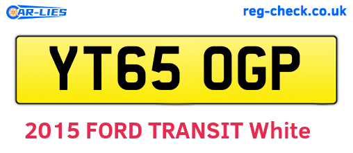 YT65OGP are the vehicle registration plates.