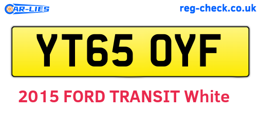 YT65OYF are the vehicle registration plates.
