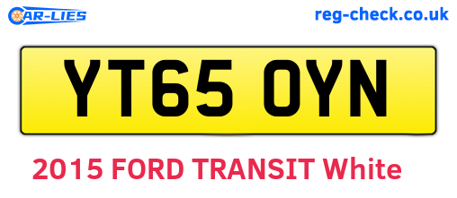YT65OYN are the vehicle registration plates.