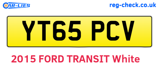 YT65PCV are the vehicle registration plates.