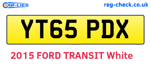YT65PDX are the vehicle registration plates.