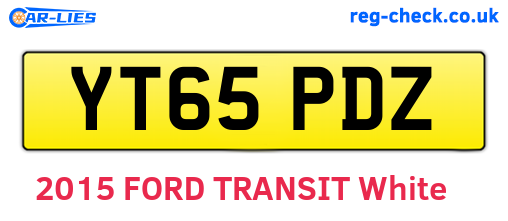 YT65PDZ are the vehicle registration plates.