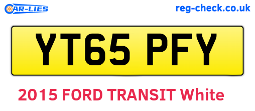 YT65PFY are the vehicle registration plates.