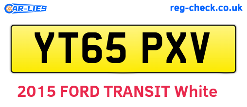 YT65PXV are the vehicle registration plates.