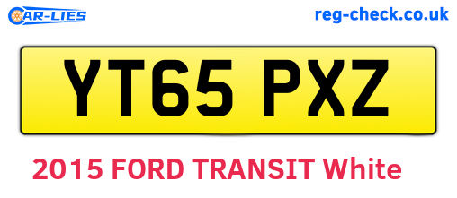 YT65PXZ are the vehicle registration plates.