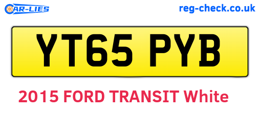 YT65PYB are the vehicle registration plates.