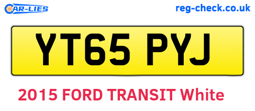 YT65PYJ are the vehicle registration plates.