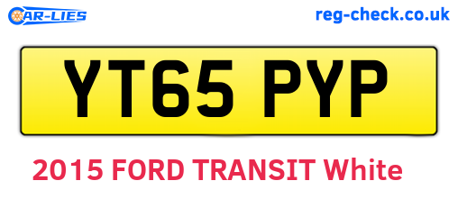 YT65PYP are the vehicle registration plates.