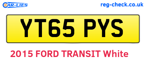 YT65PYS are the vehicle registration plates.