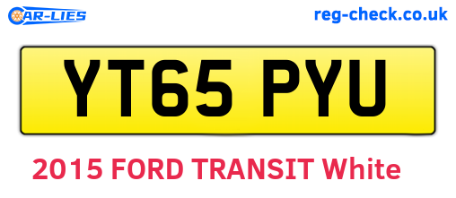 YT65PYU are the vehicle registration plates.