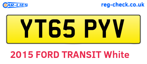 YT65PYV are the vehicle registration plates.