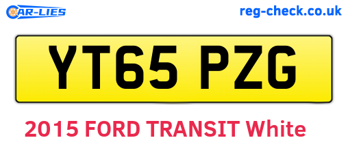 YT65PZG are the vehicle registration plates.