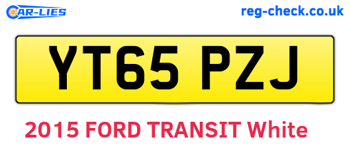 YT65PZJ are the vehicle registration plates.