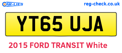 YT65UJA are the vehicle registration plates.