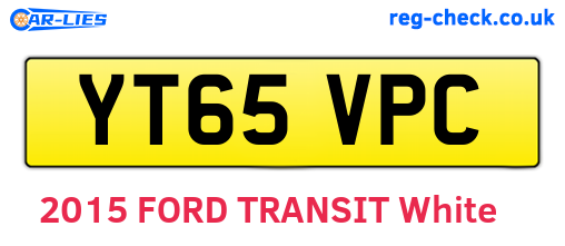 YT65VPC are the vehicle registration plates.