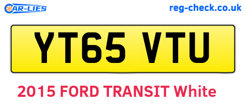 YT65VTU are the vehicle registration plates.
