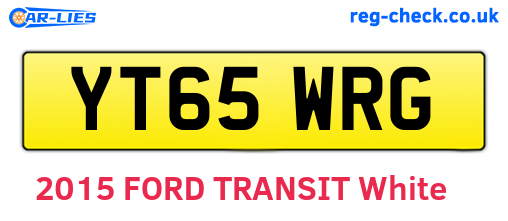 YT65WRG are the vehicle registration plates.