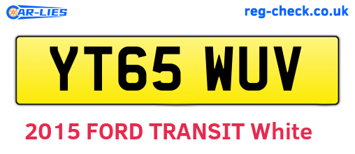 YT65WUV are the vehicle registration plates.