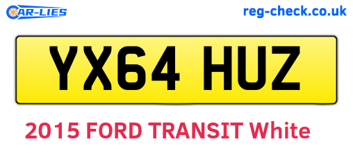 YX64HUZ are the vehicle registration plates.
