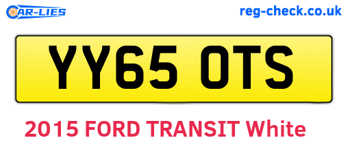 YY65OTS are the vehicle registration plates.