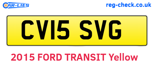 CV15SVG are the vehicle registration plates.