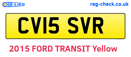 CV15SVR are the vehicle registration plates.