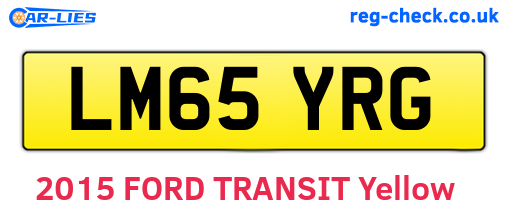 LM65YRG are the vehicle registration plates.