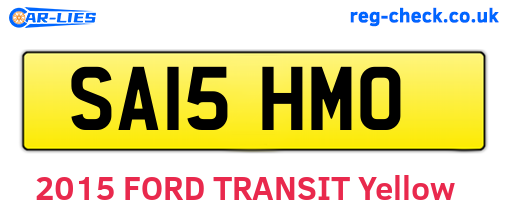 SA15HMO are the vehicle registration plates.