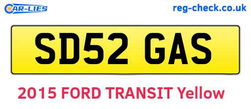 SD52GAS are the vehicle registration plates.