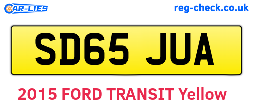SD65JUA are the vehicle registration plates.