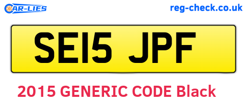 SE15JPF are the vehicle registration plates.