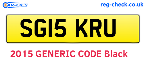 SG15KRU are the vehicle registration plates.