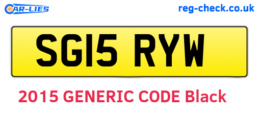 SG15RYW are the vehicle registration plates.