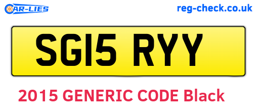 SG15RYY are the vehicle registration plates.