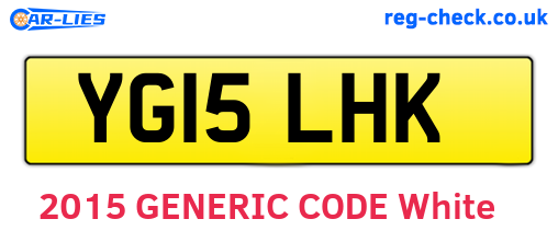 YG15LHK are the vehicle registration plates.